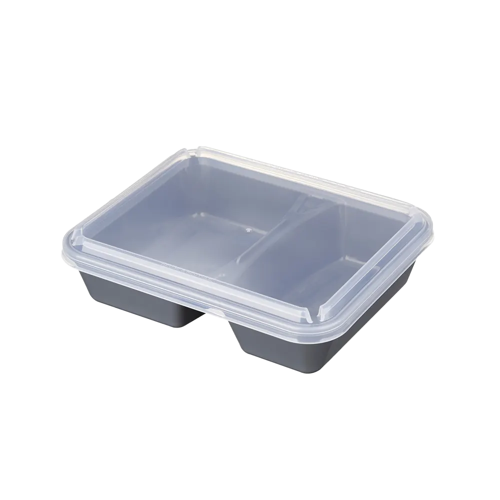 Food Container 2 room, Dark Grey PP